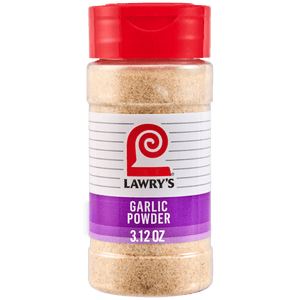A container of Lawry's Garlic Powder.
