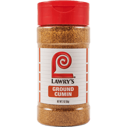 ["A bottle of Lawry's Ground Cumin."]