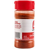 A clear plastic spice jar with a red cap, containing Lawrys Cayenne Pepper Seasoning Ground 1.87 Oz, is shown with its label detailing usage suggestions.