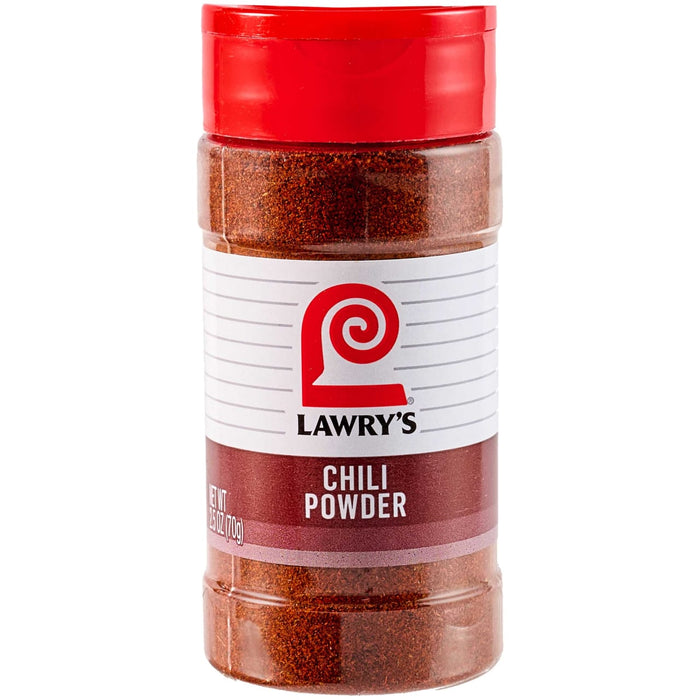 A bottle of Lawry's Chili Powder.