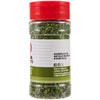 A bottle of Lawry's Seasoning with a red lid and a label with social media information.