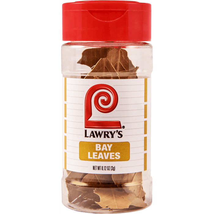 ["A bottle of Lawry's Bay Leaves."]