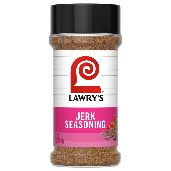 ["A bottle of Lawry's Jerk Seasoning."]
