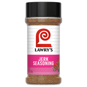 ["A bottle of Lawry's Jerk Seasoning."]