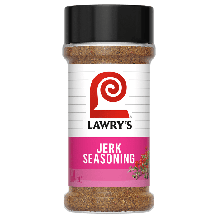 ["A bottle of Lawry's Jerk Seasoning."]