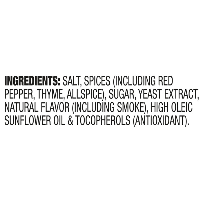 ['The ingredients for this product are salt, spices, sugar, yeast extract, natural flavor, high oleic sunflower oil, and tocopherols.']