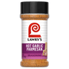 ["A bottle of Lawry's Hot Garlic Parmesan Seasoning."]