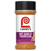 ["A bottle of Lawry's Hot Garlic Parmesan Seasoning."]