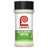 ["A bottle of Lawry's Salt &amp; Pepper Vinegar Seasoning."]