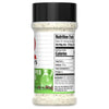 ["A bottle of McCormick's Pepper &amp; Garlic Seasoning with nutrition facts and ingredients listed on the label."]