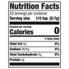 ['Nutrition facts label for a product with 0 calories per serving.']