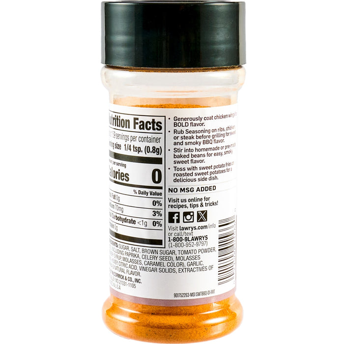 Lawry's® Sweet BBQ Seasoning, 4.480 oz