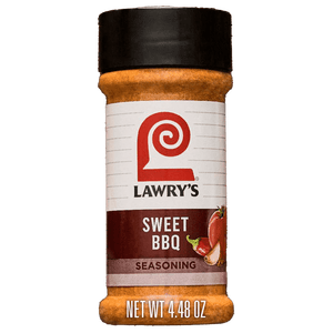 A bottle of Lawry's Sweet BBQ Seasoning.