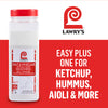 A bottle of Lawry'S Seasoning Salt &amp; Vinegar, 20 Oz is displayed as an easy way to plus up ketchup, hummus, aioli, and more.