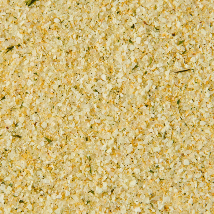 Close-up of seasoned breadcrumbs, commonly used for coating and adding texture to dishes.