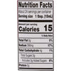This is a nutrition facts label showing that one tablespoon serving contains 15 calories, 500mg of sodium, and 4g of carbohydrates.