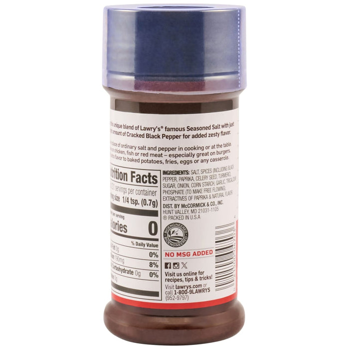 Lawry's® Black Pepper Seasoned Salt, 5 oz