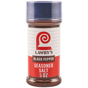 A container of Lawry's Black Pepper Seasoned Salt.