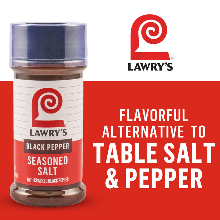 Lawry's Black Pepper Seasoned Salt is a flavorful alternative to table salt and pepper.