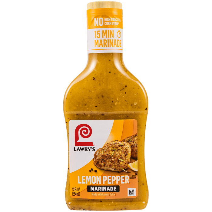 This is a bottle of Lawry's Lemon Pepper Marinade.