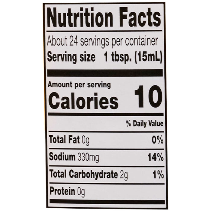 Lawry's Marinade nutrition facts and ingredients label.