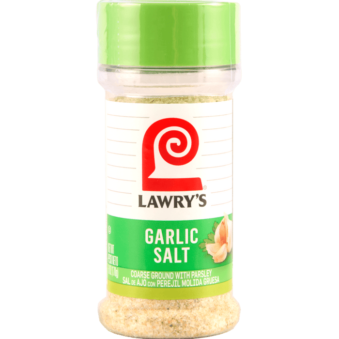 ["A jar of Lawry's Garlic Salt."]