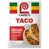 A Lawry's Taco Spices &amp; Seasonings Mix packet with a picture of tacos on the front.