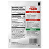 Lawry's Taco Seasoning packet with nutrition information and instructions for making tacos.