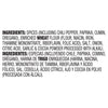 A list of ingredients for a seasoning blend, including spices, enriched wheat flour, and other additives.