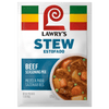 A package of Lawry's Beef Stew Spices &amp; Seasonings Mix is shown.