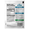 The image shows the back of a McCormick Beef Stew seasoning packet, providing nutrition facts and preparation instructions.
