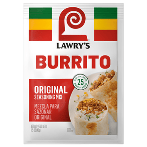 A package of Lawry's Burrito Spices &amp; Seasonings Mix.