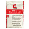 ["Lawry's Fajitas Seasoning Mix package with directions on how to use the seasoning."]