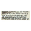 ['A list of ingredients for a product, including maltodextrin, salt, spice, paprika, chili pepper, modified corn starch, sugar, soy sauce, wheat, salt, citric acid, caramel color, autolyzed yeast extract, natural flavor, garlic, beef extract, and beef fat.']