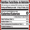 ['Nutrition facts label for a product with 0 calories per serving.']