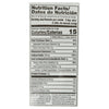 ['Nutrition facts label for a product with 15 calories per serving.']
