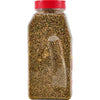 ['A glass jar of McCormick Grill Mates Montreal Steak Seasoning.']