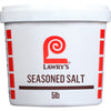 A 5lb container of Lawry's Seasoned Salt.