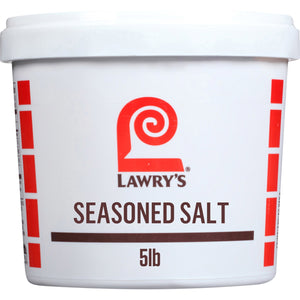 A 5lb container of Lawry's Seasoned Salt.