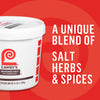 A container of Lawry's Seasoned Salt is displayed, highlighting its unique blend of salt, herbs, and spices.
