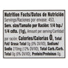 ['Nutrition facts label for a product with 0 calories per serving.']