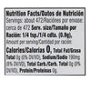 ['Nutrition facts label for a product with 0 calories, 0g fat, 190mg sodium, and 0g carbs.']