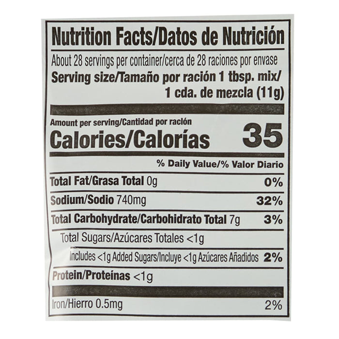 ['Nutrition facts label for a product with 35 calories per serving.']