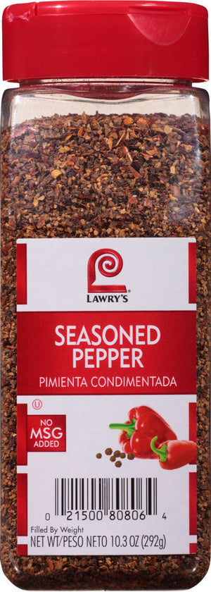 ["A container of Lawry's Seasoned Pepper."]