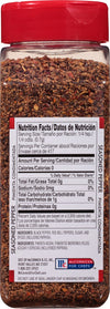 ['McCormick for Chefs Seasoned Pepper nutrition facts label.']