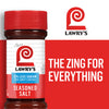 ['A jar of Lawry\'s Seasoned Salt with the Lawry\'s logo and the tagline The Zing for Everything.']