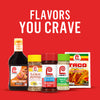 A variety of Lawry's spices and seasonings are displayed against a red background with the text "Flavors You Crave."