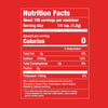 ['Nutrition facts label for a product with 0 calories per serving.']