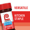 ["A jar of Lawry's Seasoned Salt, a kitchen staple."]