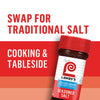 ['A bottle of Lawry\'s Seasoned Salt with the tagline Swap for traditional salt, cooking &amp; tableside.']
